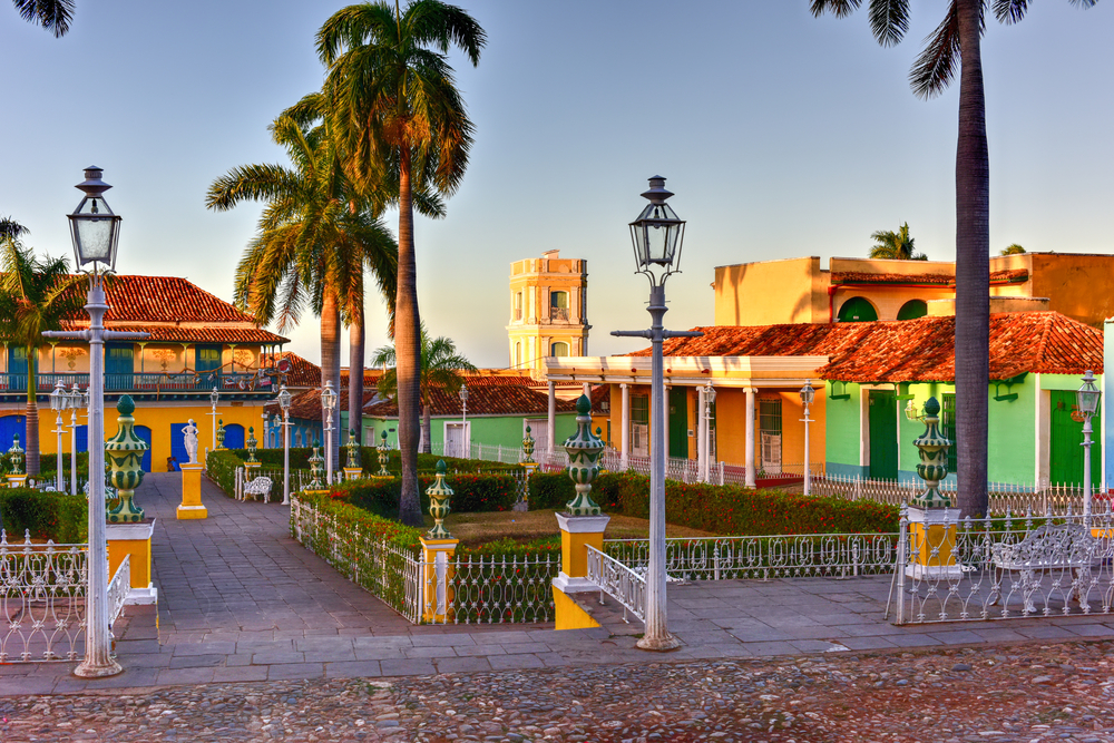 Plaza,Mayor,In,The,Center,Of,Trinidad,,Cuba,,A,Unesco